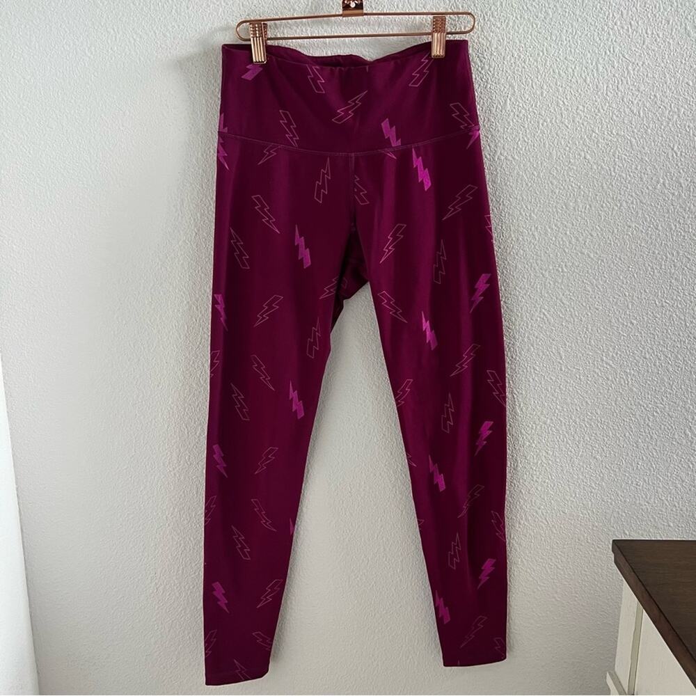 Old Navy Active Lightening Pink Novelty Prined Legging Tight Active Pant Medium